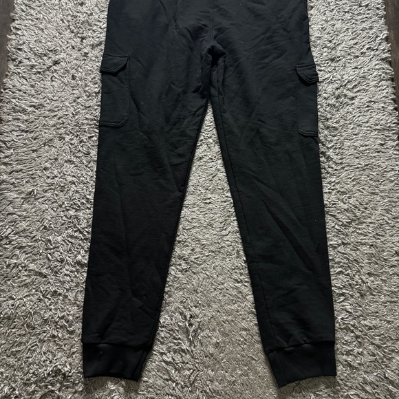 Champion Cargo Sweatpants Joggers Mens Large Black Tapered Leg Cargo Pockets - Picture 6 of 10